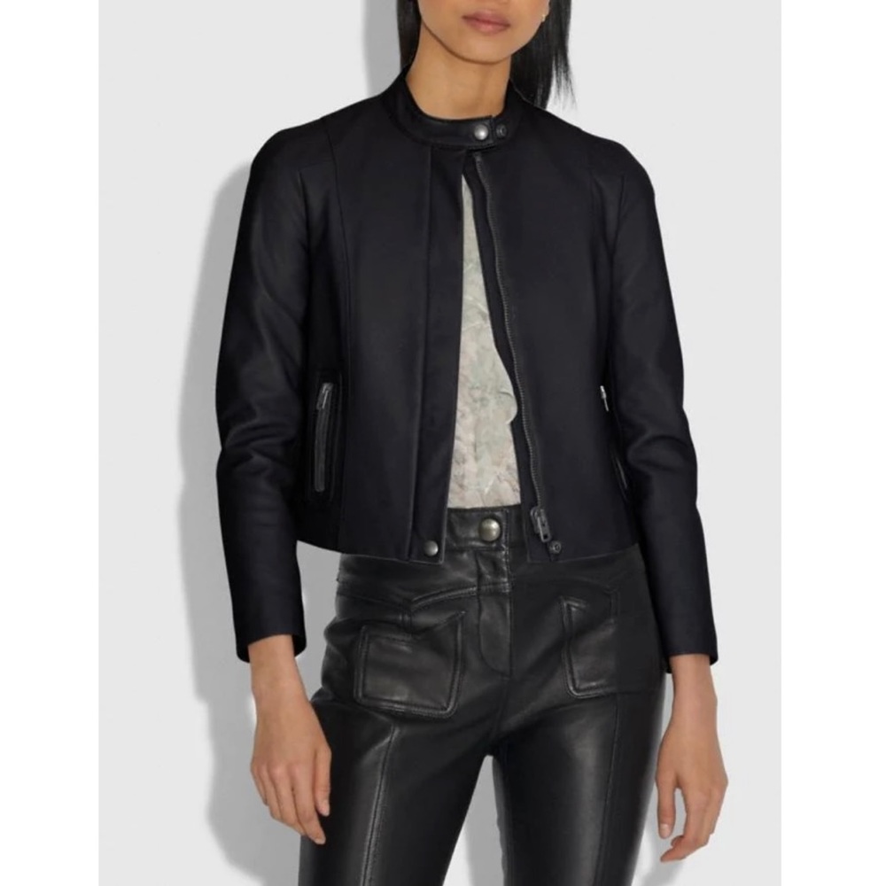 NWT Coach Black Leather Jacket